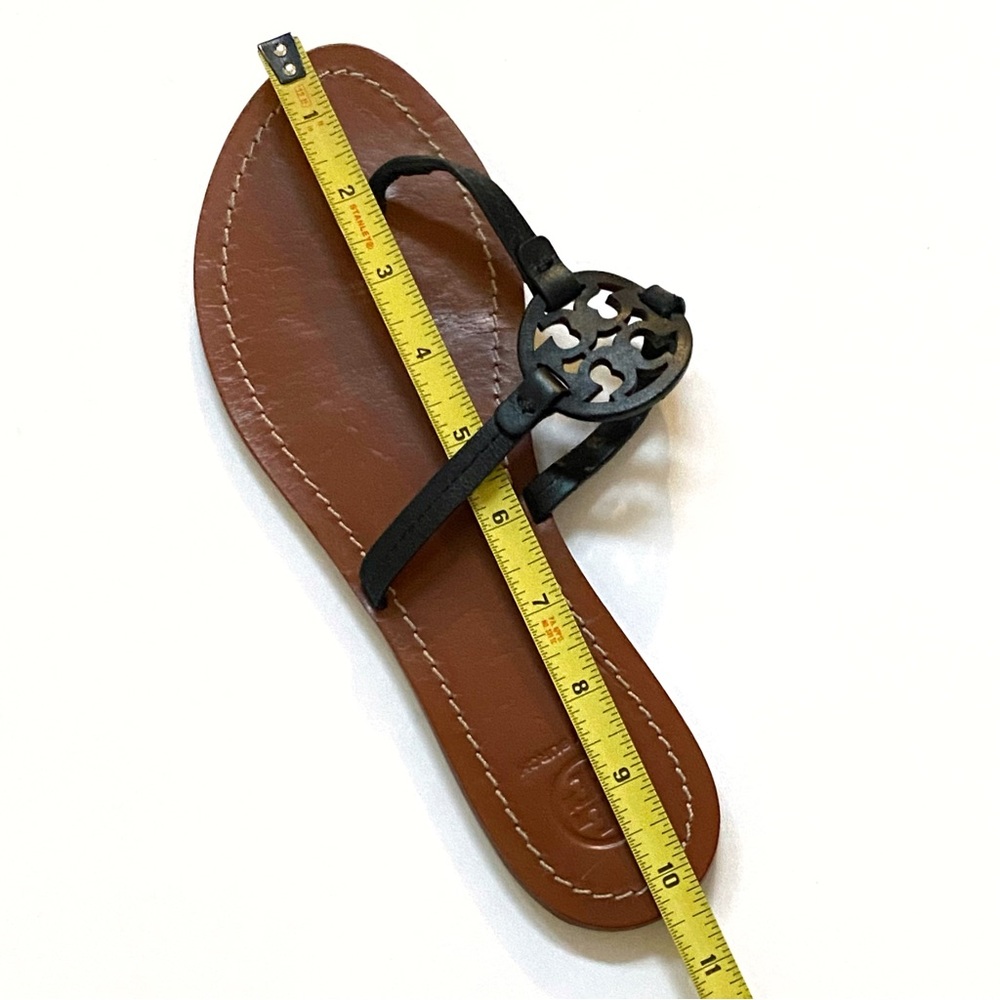 Tory Burch Mini Miller Gabriel small circle emblem t-strap thong flat sandals - Picture 10 of 11